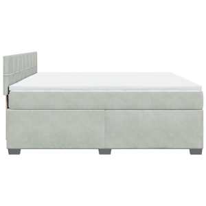 Box spring postel s matrací světle šedá 180x200 cm samet - obrázek 9