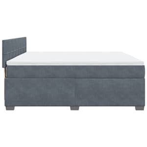 Box spring postel s matrací tmavě šedá 180x200 cm samet - obrázek 9