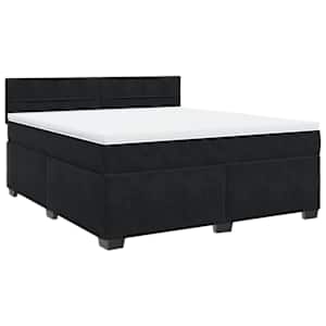 Box spring postel s matrací černá 180x200 cm samet - obrázek 2
