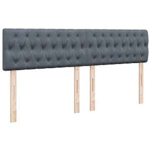 Box spring postel s matrací tmavě šedá 180x200 cm samet - obrázek 8