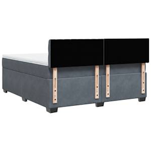 Box spring postel s matrací tmavě šedá 180x200 cm samet - obrázek 10