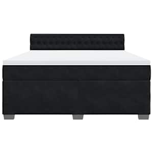 Box spring postel s matrací černá 180x200 cm samet - obrázek 4