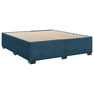 Box spring postel s matrací modrá 180 x 200 cm samet - obrázek 5
