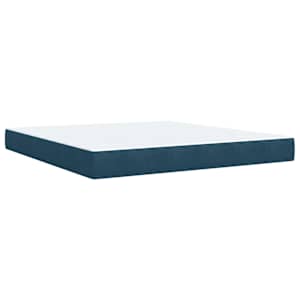 Box spring postel s matrací modrá 180 x 200 cm samet - obrázek 6