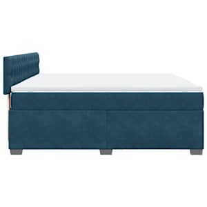 Box spring postel s matrací modrá 180 x 200 cm samet - obrázek 9