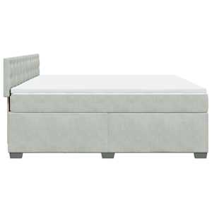 Box spring postel s matrací světle šedá 180x200 cm samet - obrázek 9