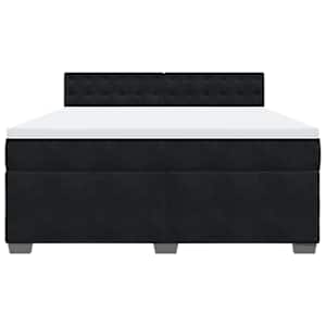 Box spring postel s matrací černá 180x200 cm samet - obrázek 4