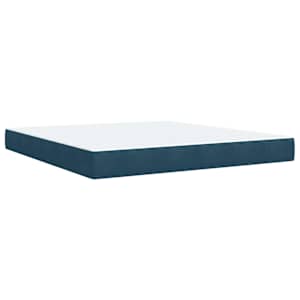 Box spring postel s matrací modrá 180 x 200 cm samet - obrázek 6