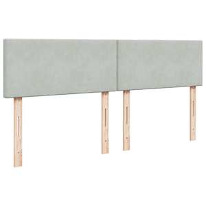 Box spring postel s matrací světle šedá 200x200 cm samet - obrázek 8