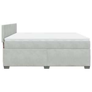 Box spring postel s matrací světle šedá 200x200 cm samet - obrázek 9