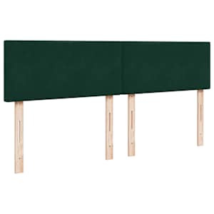 Box spring postel s matrací tmavě zelená 200x200 cm samet - obrázek 8