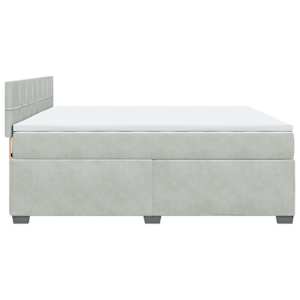 Box spring postel s matrací světle šedá 200x200 cm samet - obrázek 9