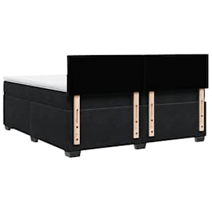 Box spring postel s matrací černá 200x200 cm samet - obrázek 10