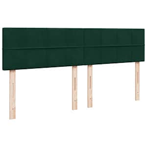 Box spring postel s matrací tmavě zelená 200x200 cm samet - obrázek 8