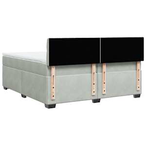 Box spring postel s matrací světle šedá 200x200 cm samet - obrázek 10