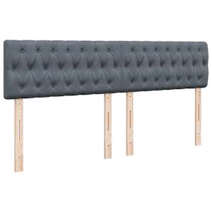 Box spring postel s matrací tmavě šedá 200x200 cm samet - obrázek 8