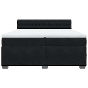 Box spring postel s matrací černá 200x200 cm samet - obrázek 4