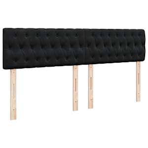 Box spring postel s matrací černá 200x200 cm samet - obrázek 8