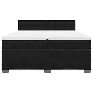 Box spring postel s matrací černá 200x200 cm samet - obrázek 4