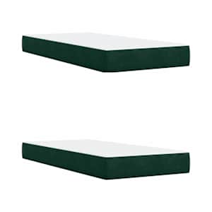 Box spring postel s matrací tmavě zelená 200x200 cm samet - obrázek 6