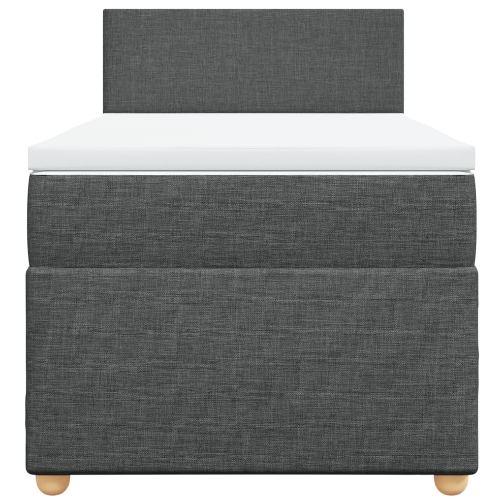 vidaXL Boxspring met matras stof donkergrijs 80x200 cm grijs, foto 4
