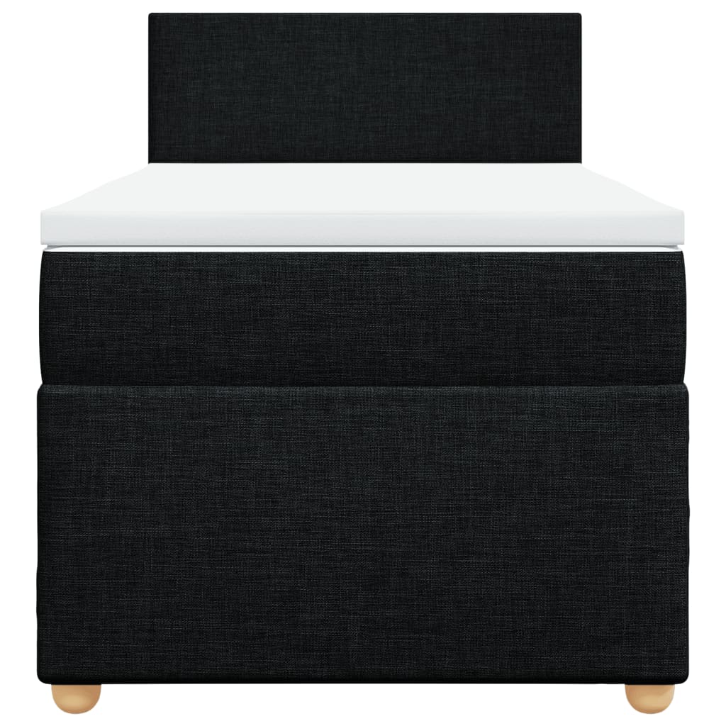 vidaXL Boxspring met matras stof zwart 80x200 cm, foto 4