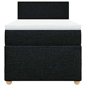 Box spring postel s matrací černá 80 x 200 cm textil - obrázek 4