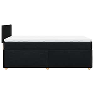 Box spring postel s matrací černá 80 x 200 cm textil - obrázek 5