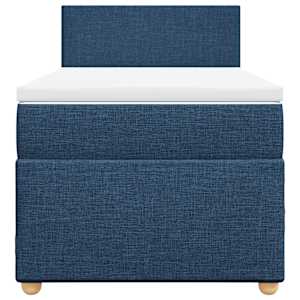 Box spring postel s matrací modrá 80x200 cm textil - obrázek 4