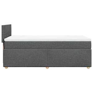 Box spring postel s matrací tmavě šedá 80 x 200 cm textil - obrázek 5