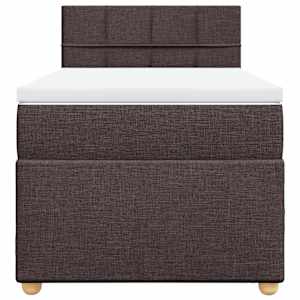 Box spring postel s matrací tmavě hnědá 80x200 cm textil - obrázek 4