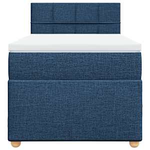 Box spring postel s matrací modrá 80x200 cm textil - obrázek 4