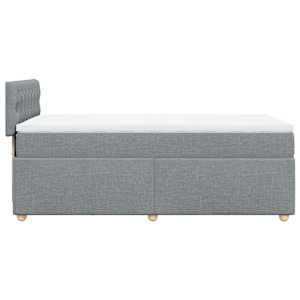 Box spring postel s matrací světle šedá 80 x 200 cm textil - obrázek 5