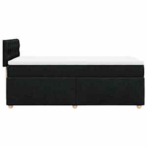 Box spring postel s matrací černá 80 x 200 cm textil - obrázek 5