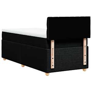 Box spring postel s matrací černá 80 x 200 cm textil - obrázek 6