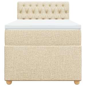 Box spring postel s matrací krémová 80 x 200 cm textil - obrázek 4