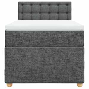 Box spring postel s matrací tmavě šedá 80 x 200 cm textil - obrázek 4