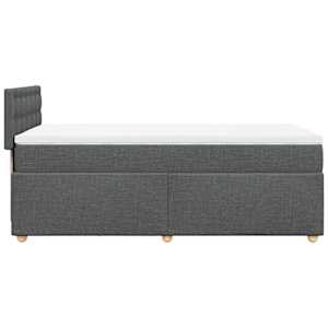 Box spring postel s matrací tmavě šedá 80 x 200 cm textil - obrázek 5