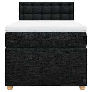 Box spring postel s matrací černá 80 x 200 cm textil - obrázek 4
