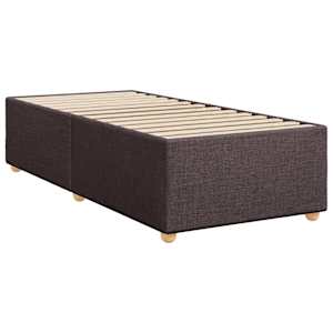 Box spring postelja z vzmetnico temno rjava 80x200 cm blago - slika 7