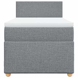 Box spring postel s matrací světle šedá 90x190 cm textil - obrázek 4
