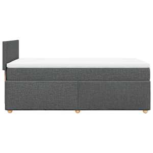 Box spring postel s matrací tmavě šedá 90x190 cm textil - obrázek 5