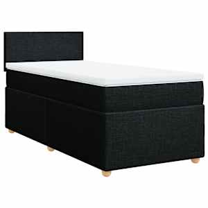Box spring postel s matrací černá 90x190 cm textil - obrázek 2