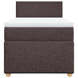 Box spring postel s matrací tmavě hnědá 90x190 cm textil - obrázek 4