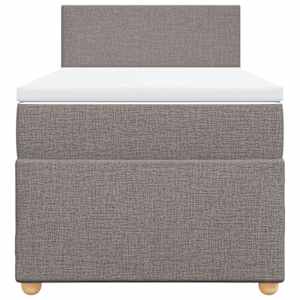 Box spring postel s matrací taupe 90x190 cm textil - obrázek 4