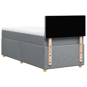 Box spring postel s matrací světle šedá 90x190 cm textil - obrázek 6