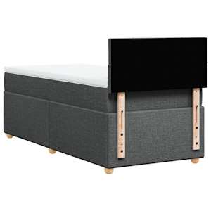 Box spring postel s matrací tmavě šedá 90x190 cm textil - obrázek 6