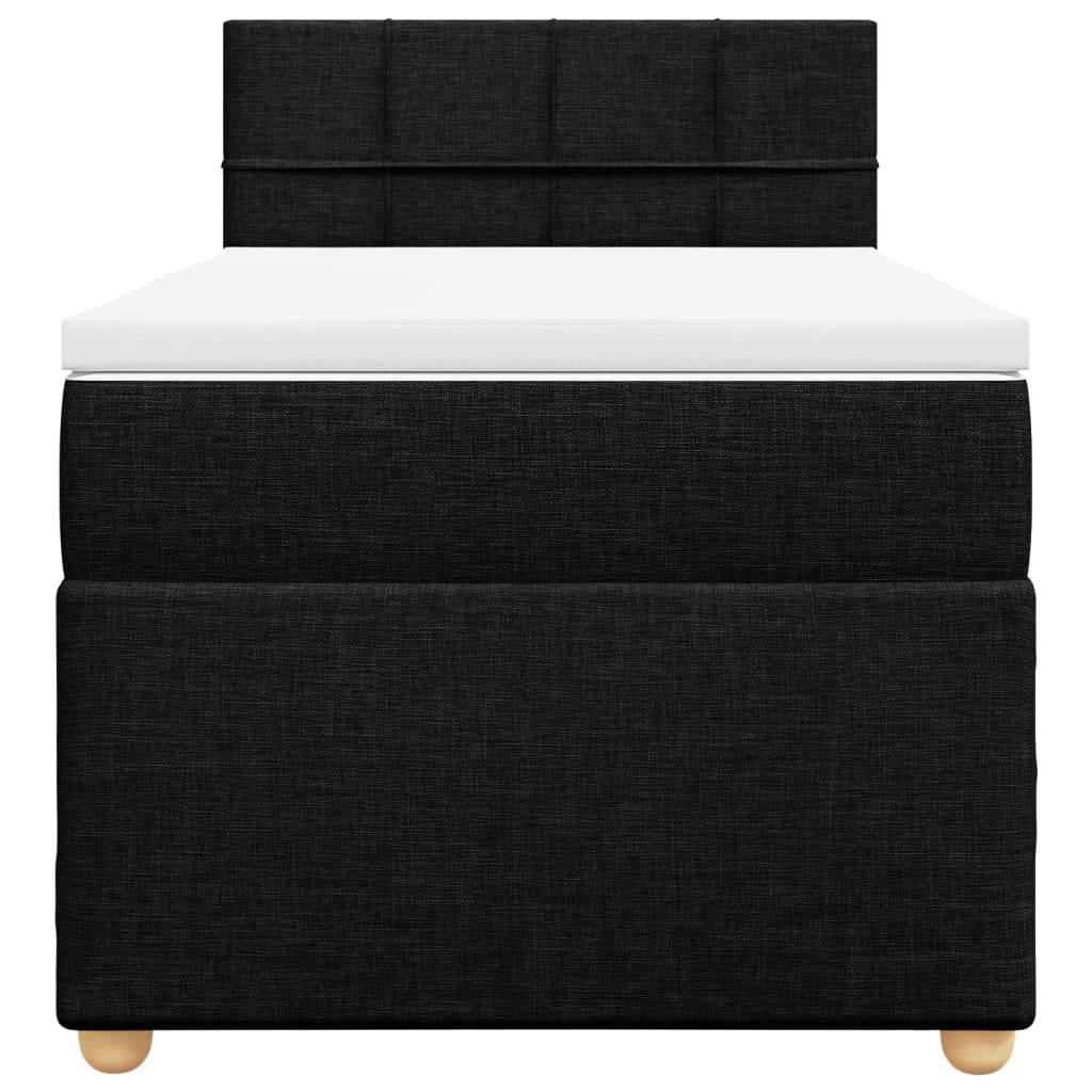 vidaXL Boxspring met matras stof zwart 90x190 cm, foto 4