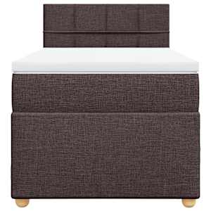 Box spring postel s matrací tmavě hnědá 90x190 cm textil - obrázek 4