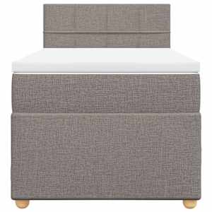 Box spring postel s matrací taupe 90x190 cm textil - obrázek 4
